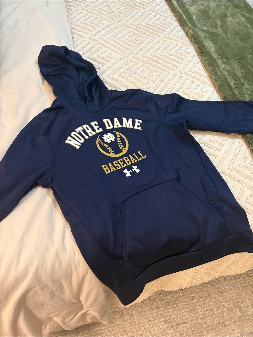 Under Armour Navy and Gold Notre Dame Baseball Hoodie